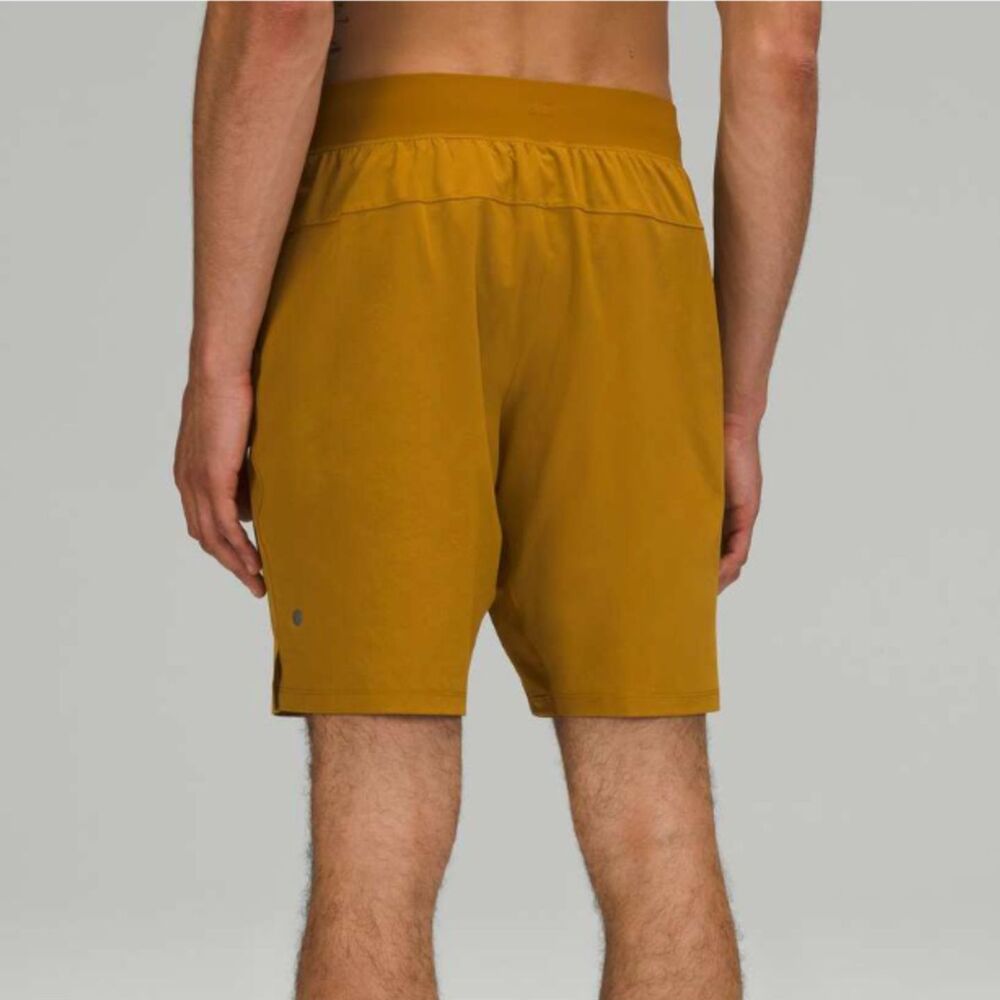 Men Lululemon T.H.E. Short 9" *Linerless Tapered Fit Gold Spice Size Small - Picture 2 of 8